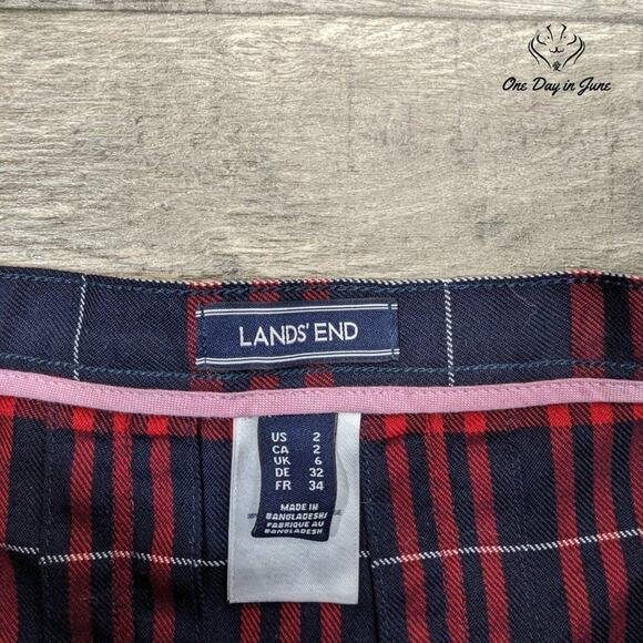 Land's End A Line Pleated Skirt Size 2 - Picture 2 of 5